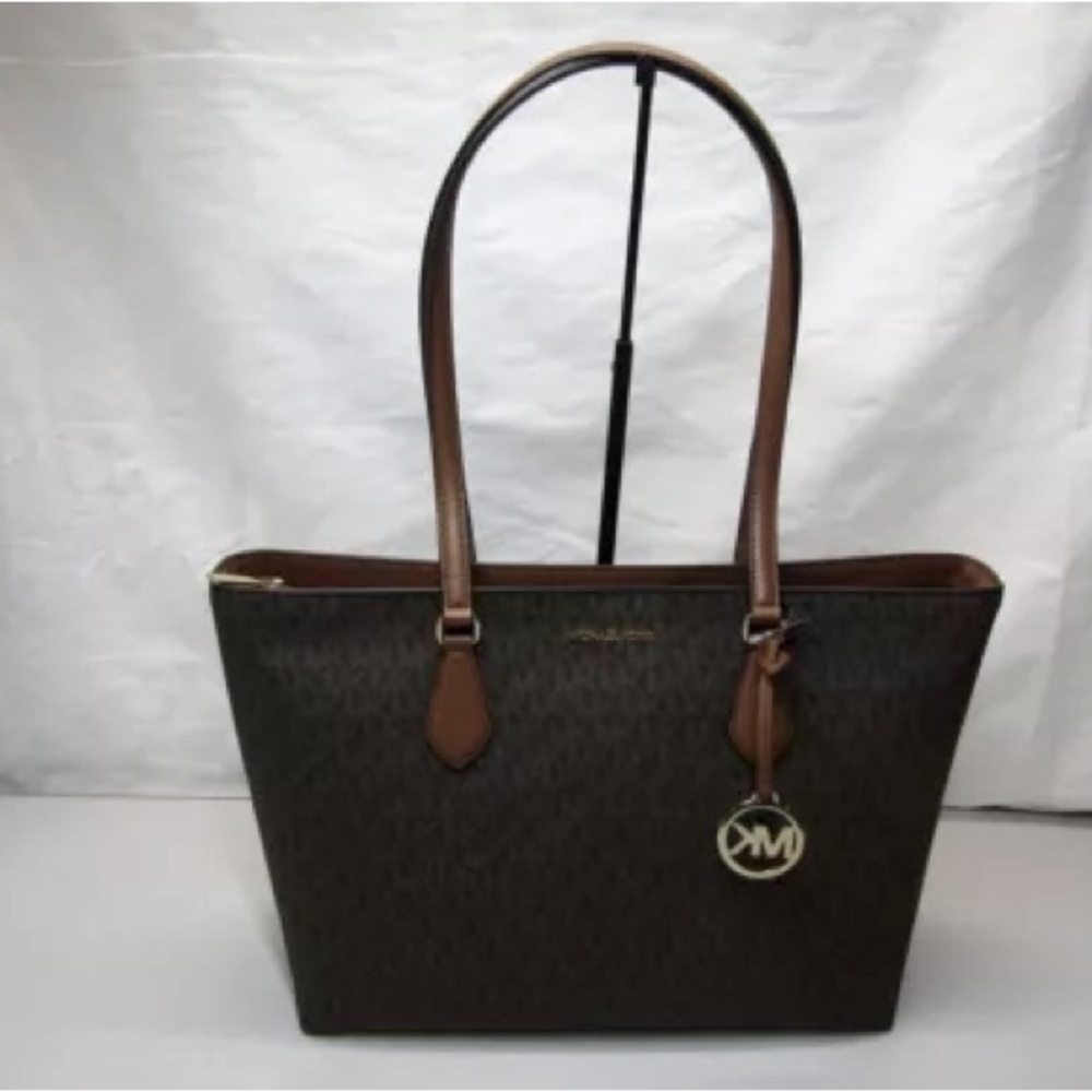 Michael Kors Sheila Large Tote Bag Brown Brand Monogram New